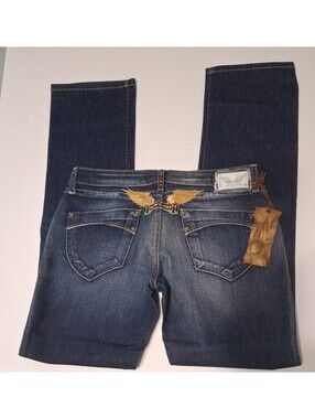 Robin's Jeans, Marilyn, Gold Angel Wings, Low Rise, Size 31, Made In U.S., NWT